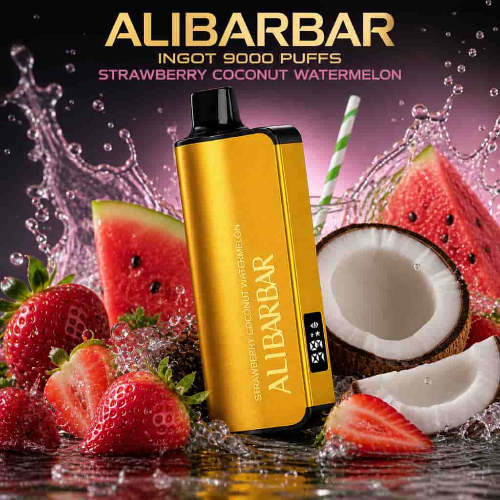 ALIBARBAR INGOT 9000 PUFFS-Strawberry Coconut Watermelon